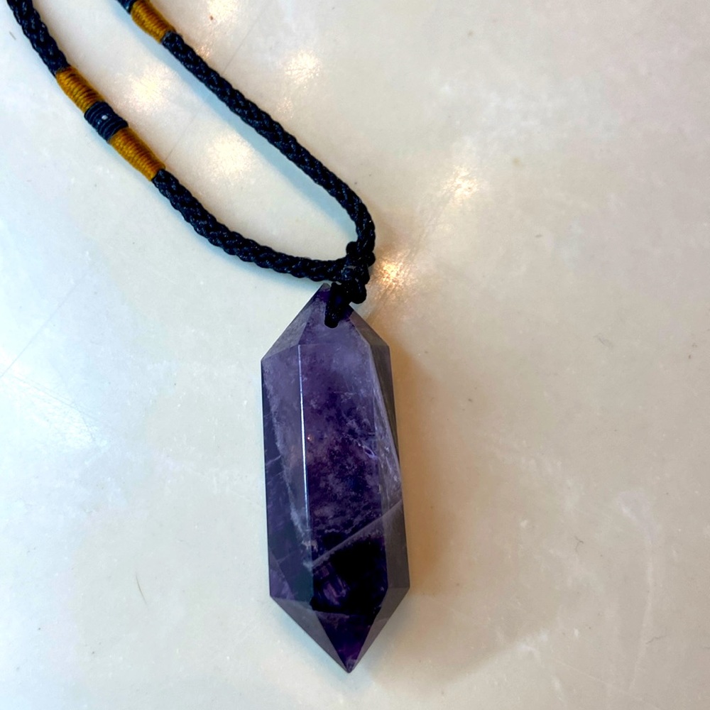 Amethyst Necklace- rope